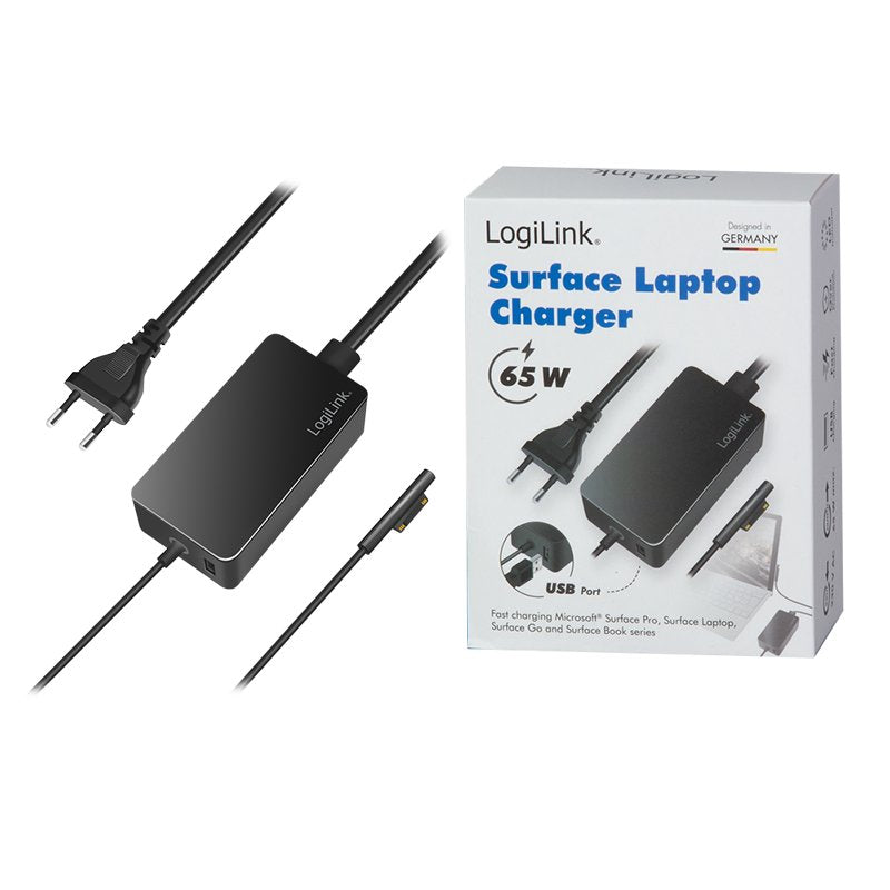 Cargador Portatil 65w 1 Puert. Usb + Especial Y Compatible Con Microsoft Surface Cable De 1.50m Logilink