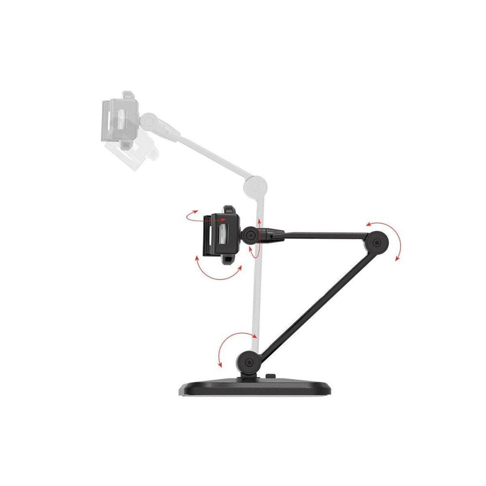 Techly 026371 Desk Wall Support Arm For Tablet And Ipad 4.7-12.9 Full-Motion Black