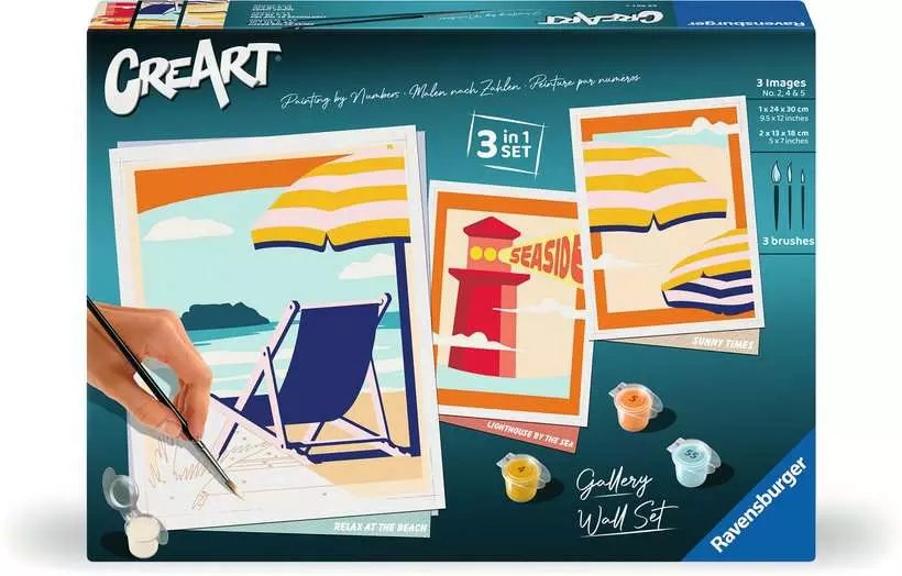 Ravensburger Creart Gallery Juego De Pared - En La Playa, Pintura 23901
