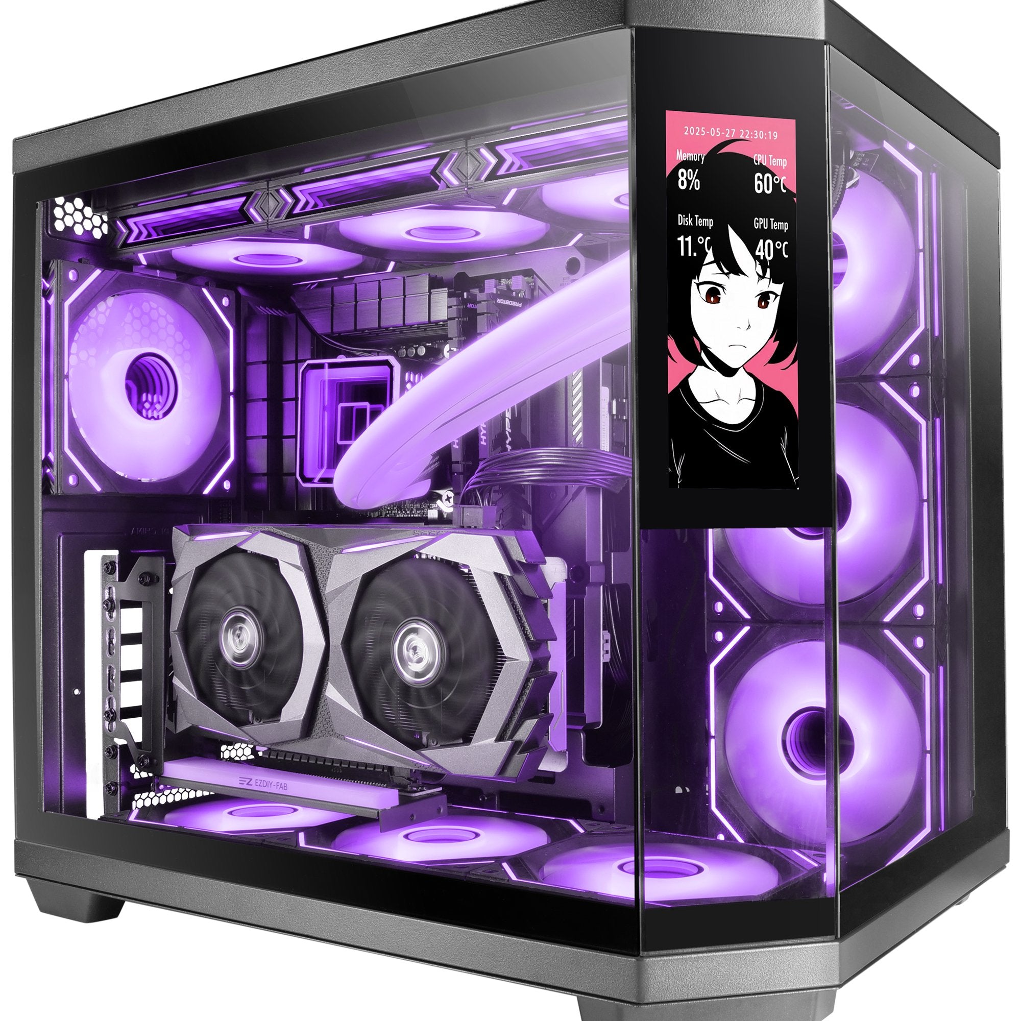 EAN 8435693113126 - Mars Gaming MC3TCORELCD carcasa de ordenador Midi Tower Negro imagen 1