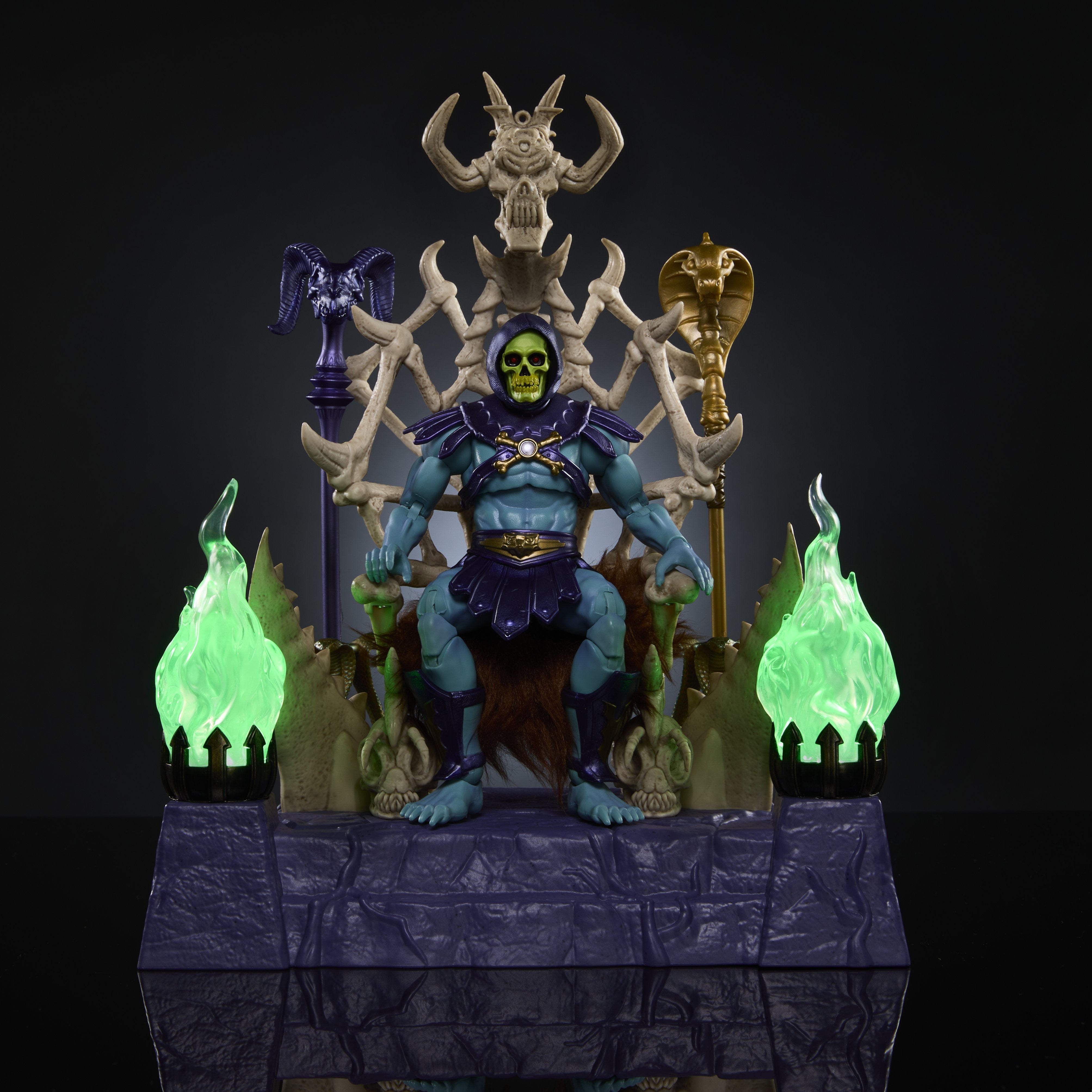 Figura De Juguete De Skeletor Y Havoc Throne De Masterverse De Mattel Masters Of The Universe Hxx63
