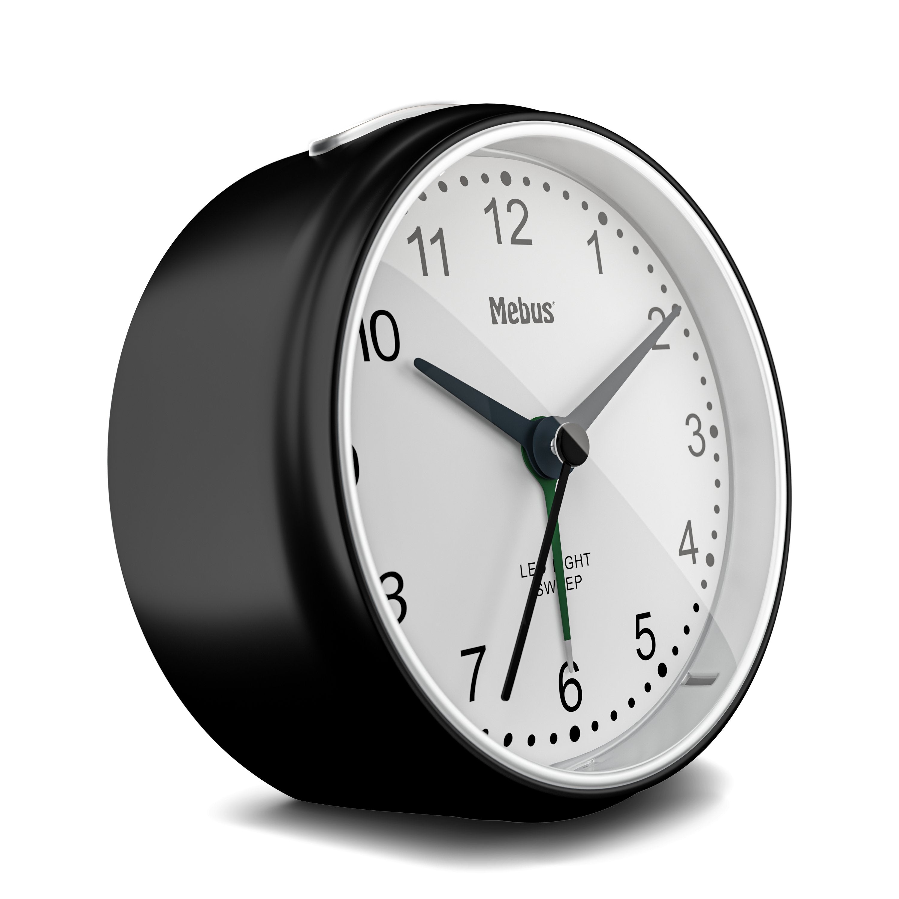 Mebus 25806 Despertador Reloj Despertador Analógico Negro, Blanco