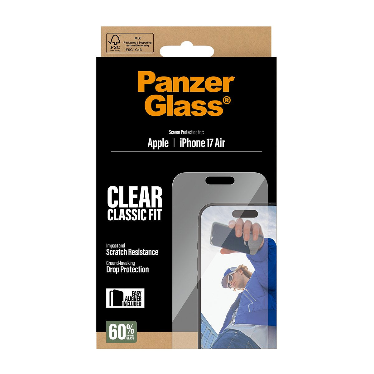 EAN 5715685025662 - PanzerGlass ® Screen Protector iPhone 17 Air | Classic Fit w. EasyAligner Protector de pantalla Apple 1 p imagen 3