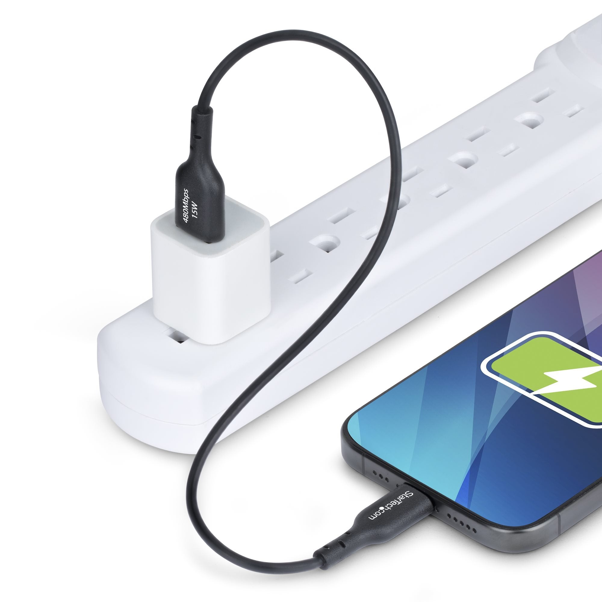 EAN 65030922449 - StarTech.com USB2AC30CMBK cable USB USB 2.0 0,3 m USB A USB C Negro imagen 7