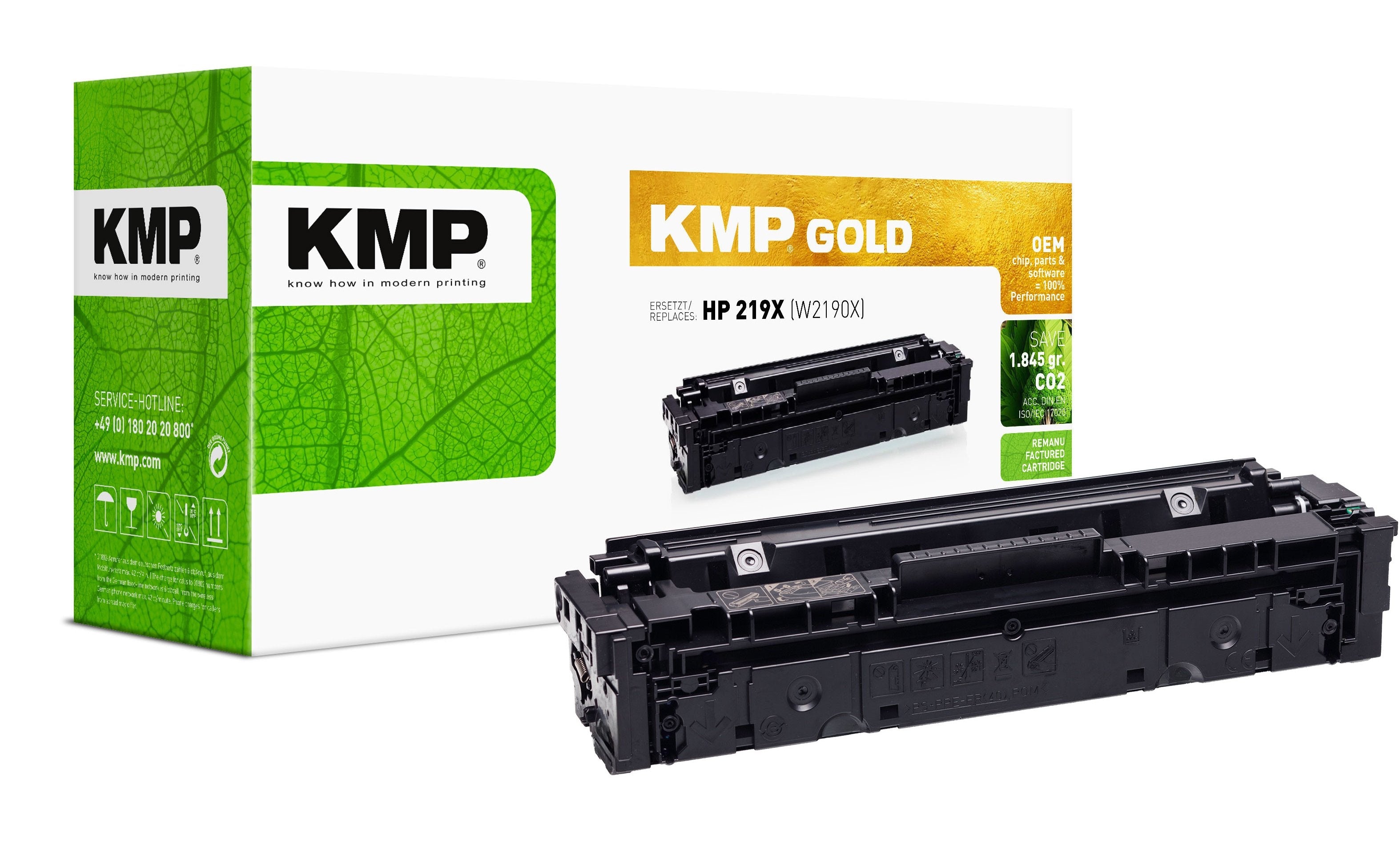Toner Kmp Gold Hp 219x W2190x Negro 3200 Copias Remanufactured
