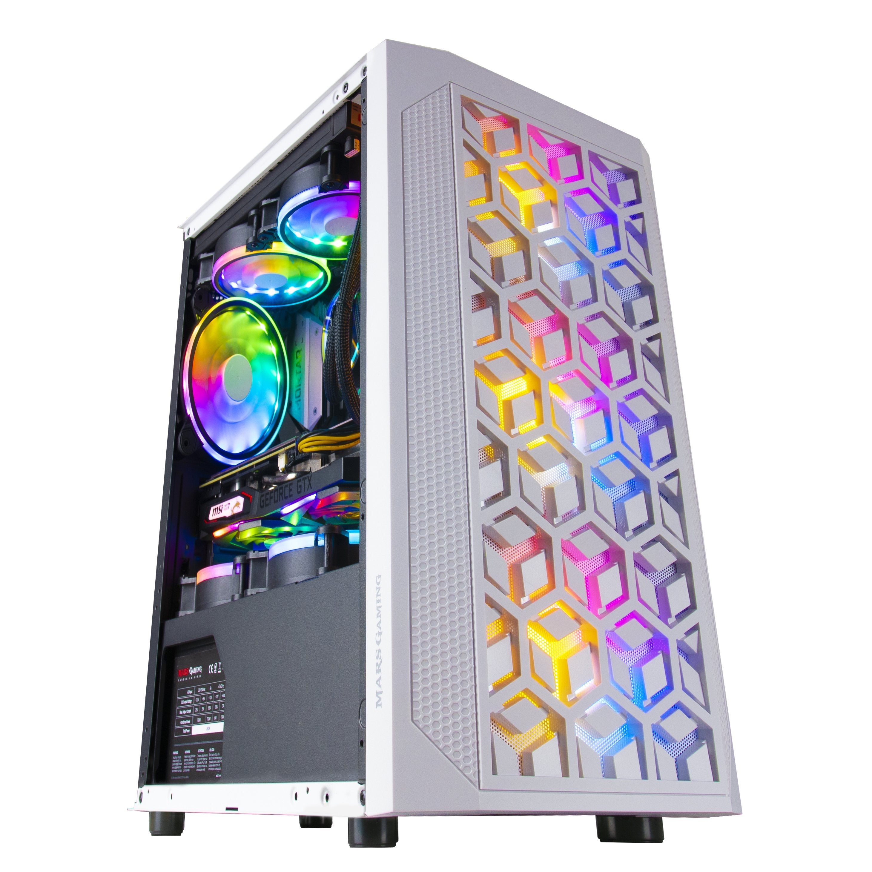 Caja Pc Marsgaming Microatx Mcmesh White