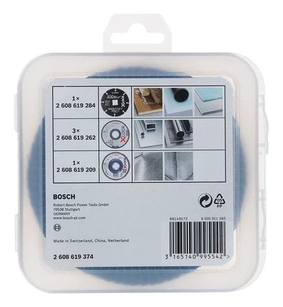 Juego De Discos De Corte Y Láminas Bosch X-Lock 125 Mm, Cmw, Disco De Corte (5 Partes) 2608619374