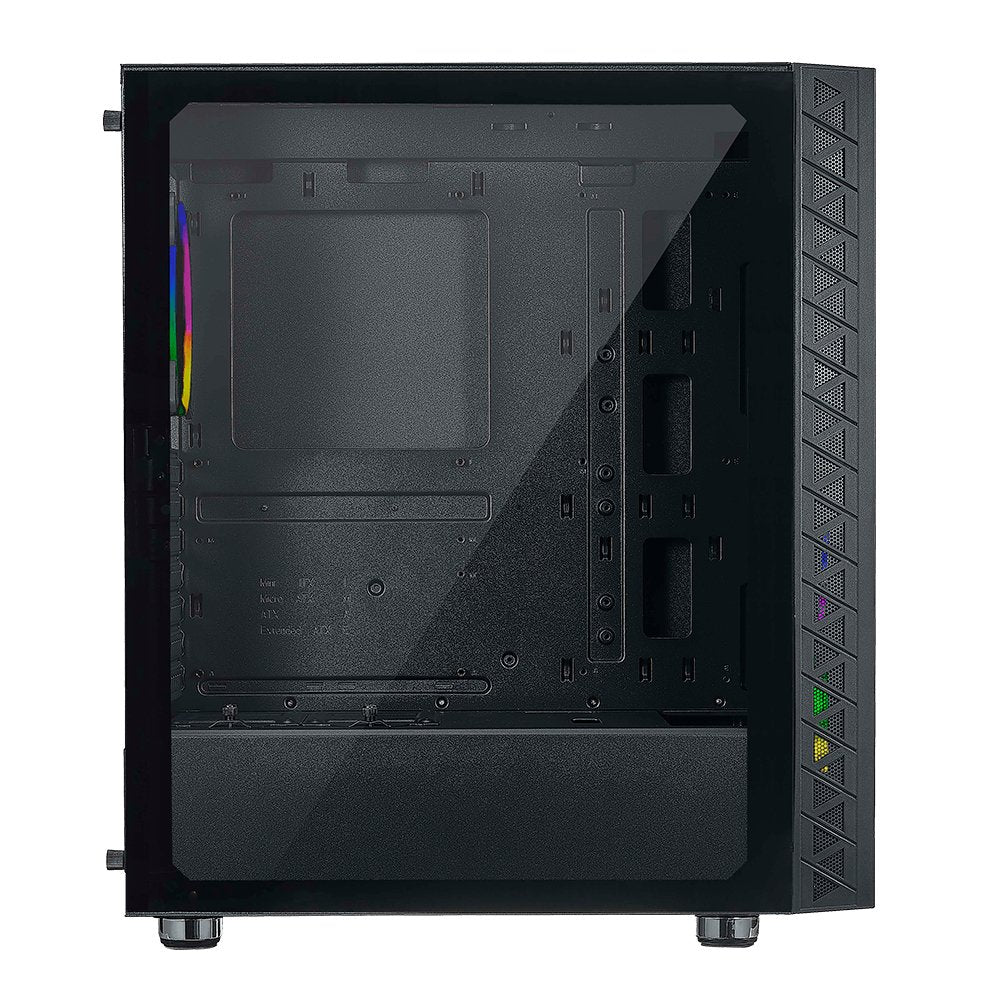 Caja Pc Azza Zeno 350 Negra Con Ventana De Lateral Csaz-350
