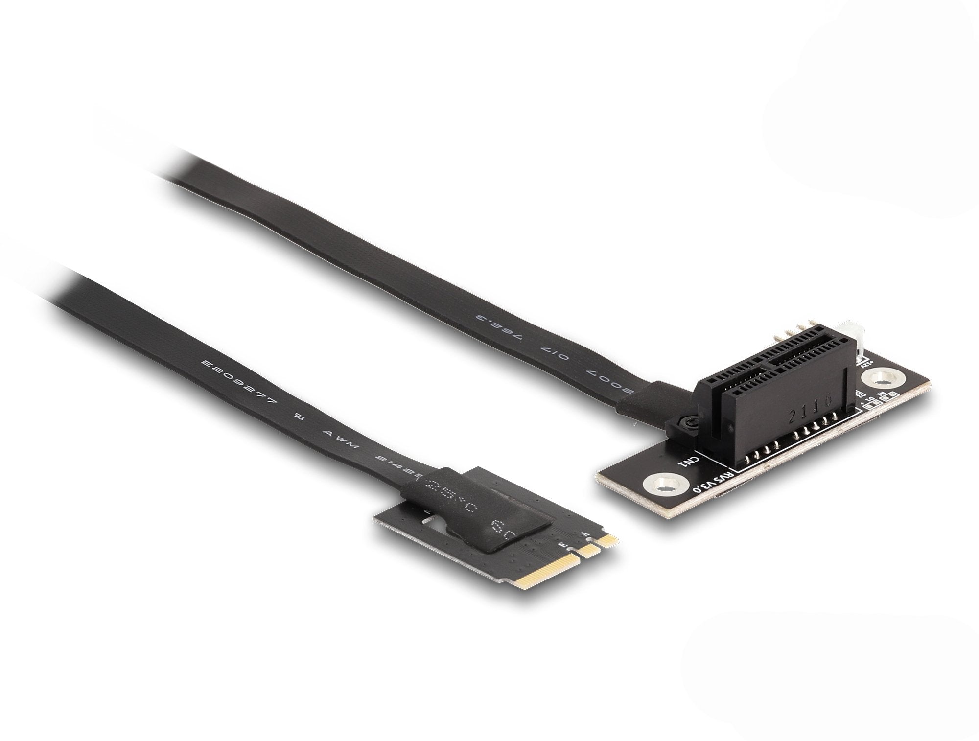 Delock 64217 Adaptador M.2 Clave A+E A Pcie X1 Nvme En Ángulo Con Cable De 20 Cm