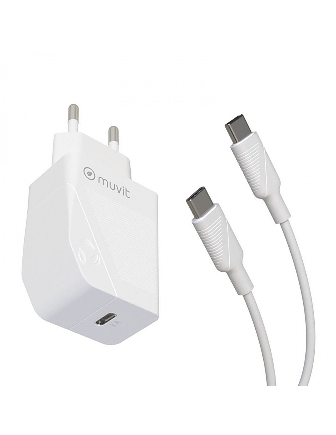 Cargador De Pared Muvit For Change Mcpak0044 1xusb Tipo-C + Cable Usb Tipo-C 20w