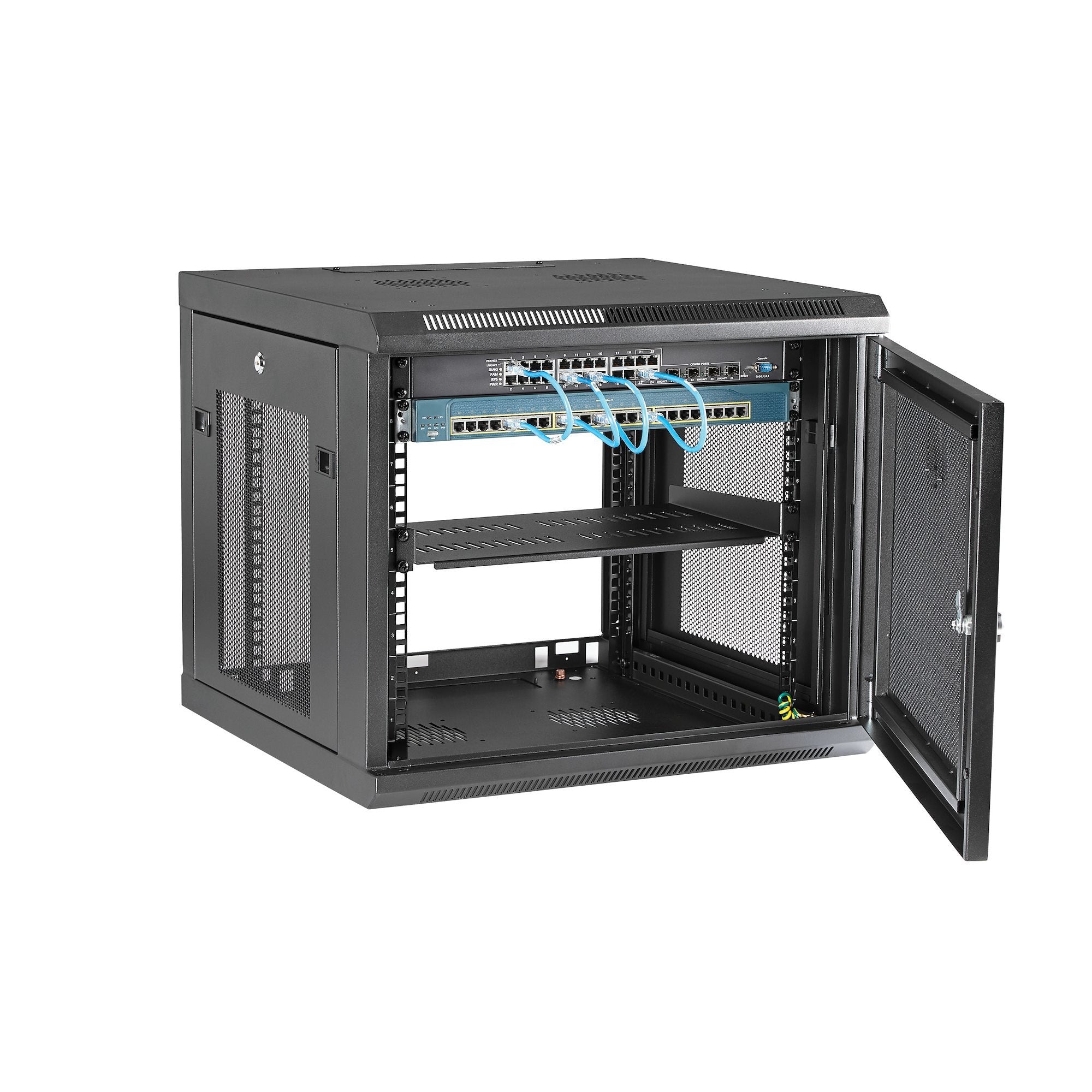EAN 0065030870115 - StarTech.com RK920WALM armario rack Bastidor de pared Negro imagen 4