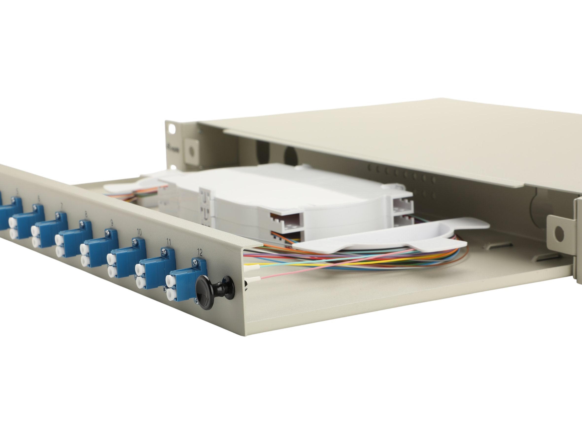 Equip Lwl-Spleisskamen 12-Port Lc-Duplex Os2 1u Komplett Gr