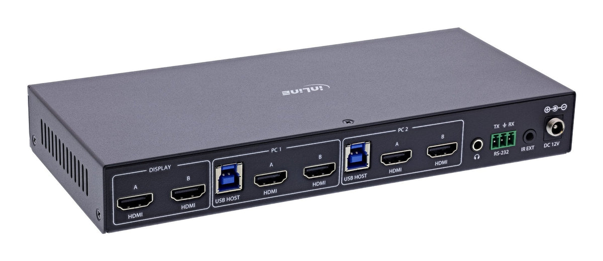 Inline Kvm Switch, 2x1 ,Hdmi 8k/60hz, Dual Monitor , Usb 3.2 Hub