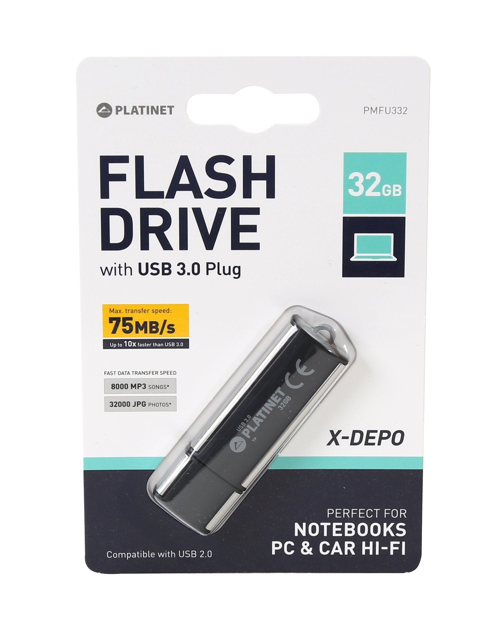 EAN 5907595414487 - Platinet PMFU332 unidad flash USB 32 GB USB tipo A 3.2 Gen 1 (3.1 Gen 1) Negro imagen 2