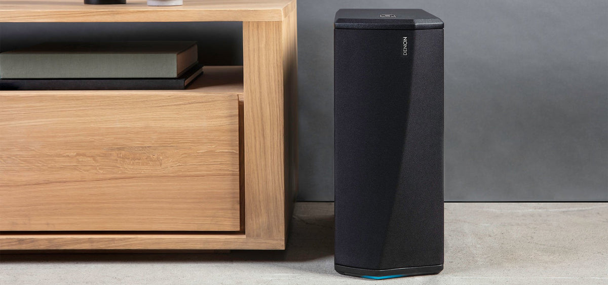 Subwoofer Denon Dsw 1h Inalámbrico Acoustic System Heos Built In Usb Entrada Analógica Negro