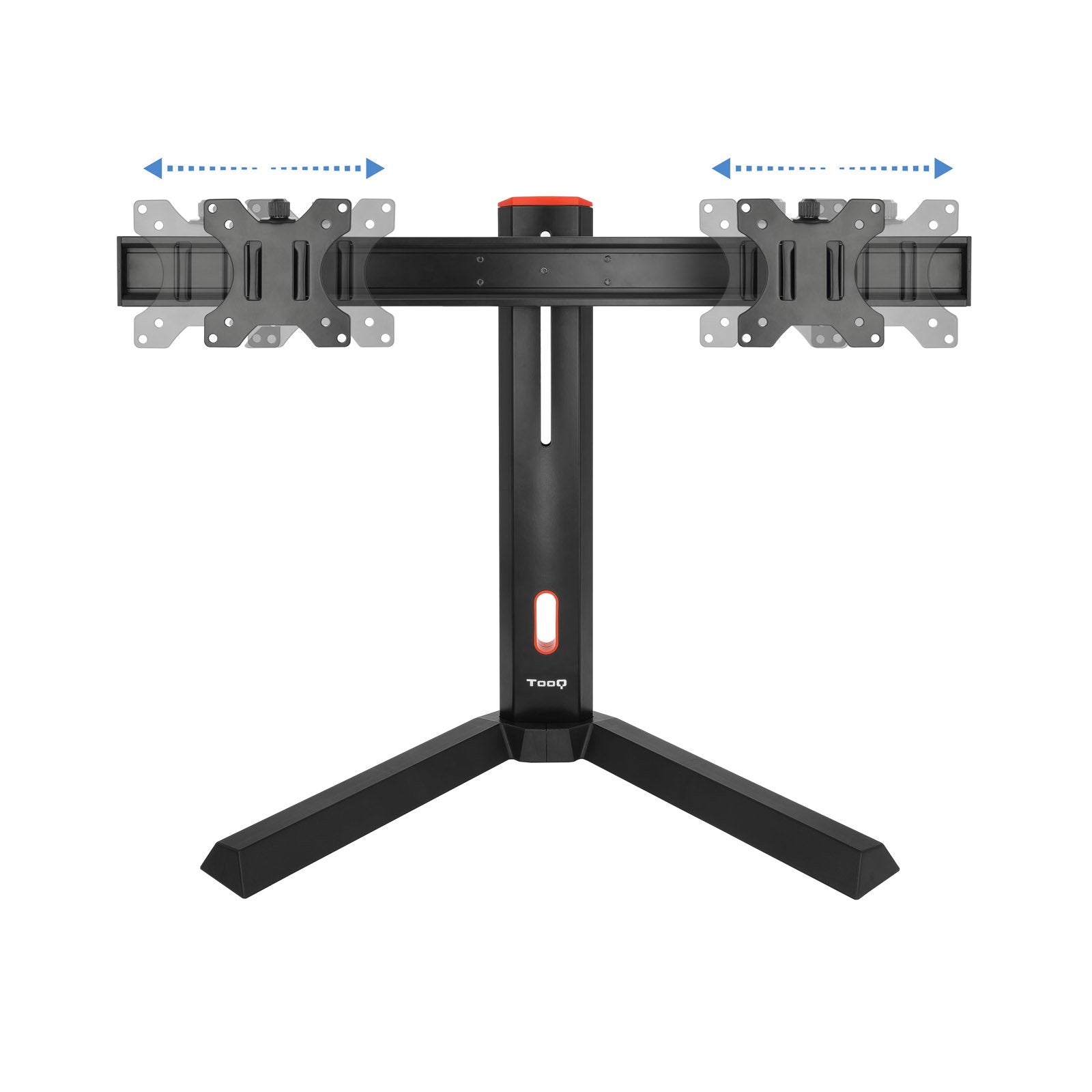 Tooq Soporte De Mesa Gaming Para 2 Monitores De 17"-27" - Soporte Para Auriculares - Gestion De Cables - Peso Max 7kg X