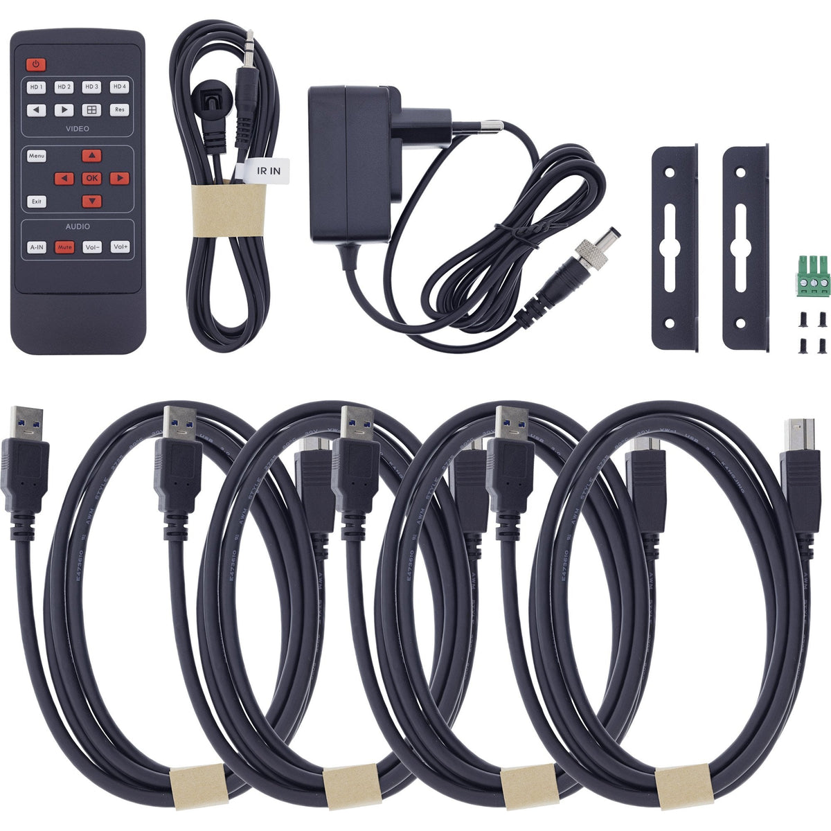 Inline Kvm Switch, 4x1 ,Hdmi 4k/60hz, Muiltiviewer, Usb 3.2 Hub