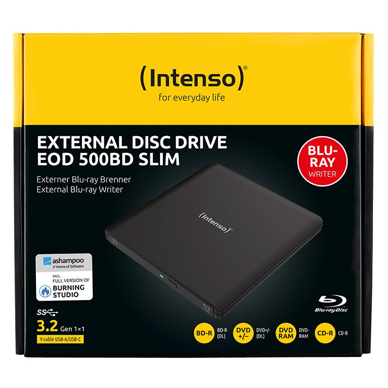 Intenso External Disc Drive Blu-Ray Brenner Eod 500bd