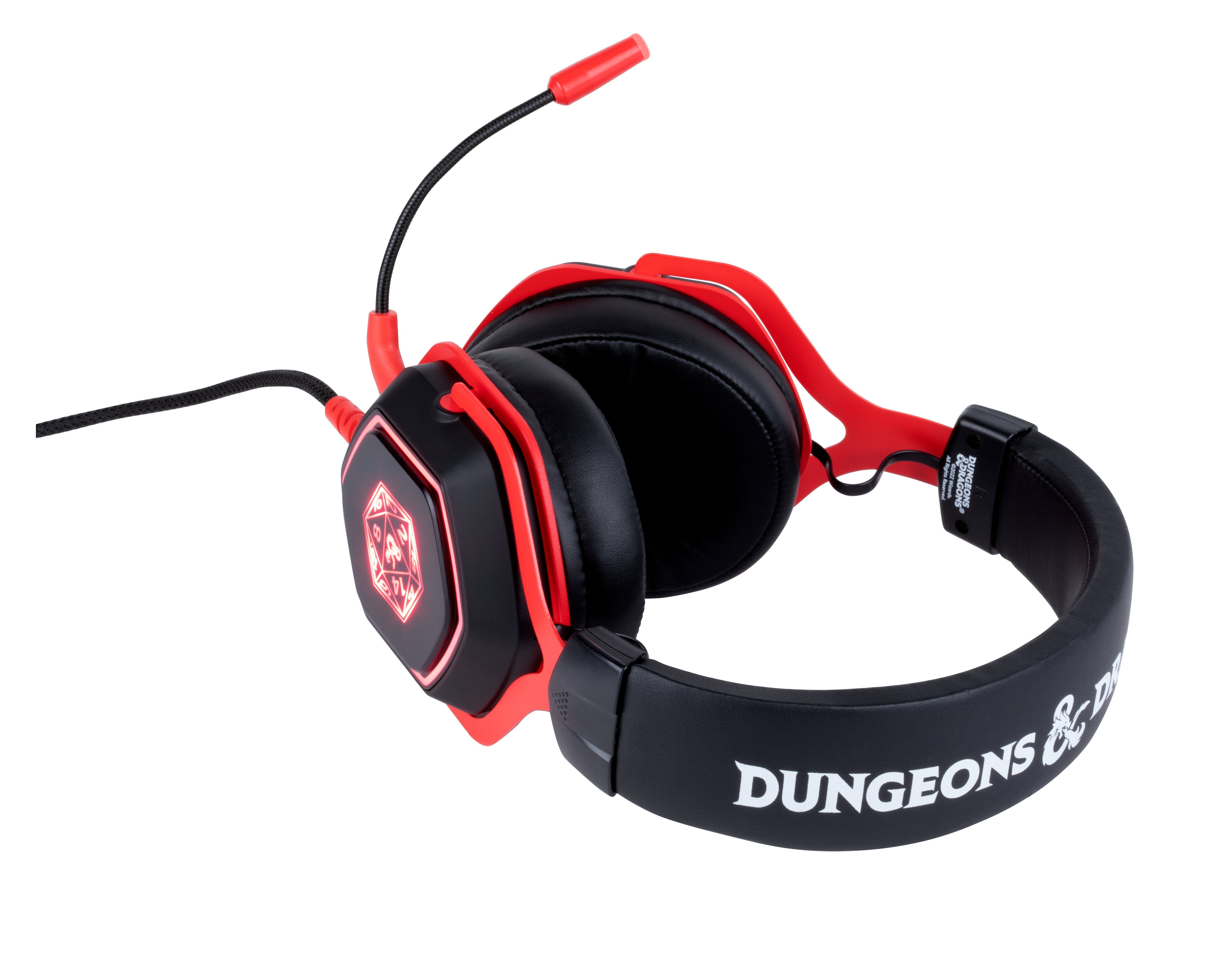 Headset Konix Dungeons And Dragons 7.1 D20 Micro Flexible Multiplataforma Kx-Dnd-Gh-R20-Pc