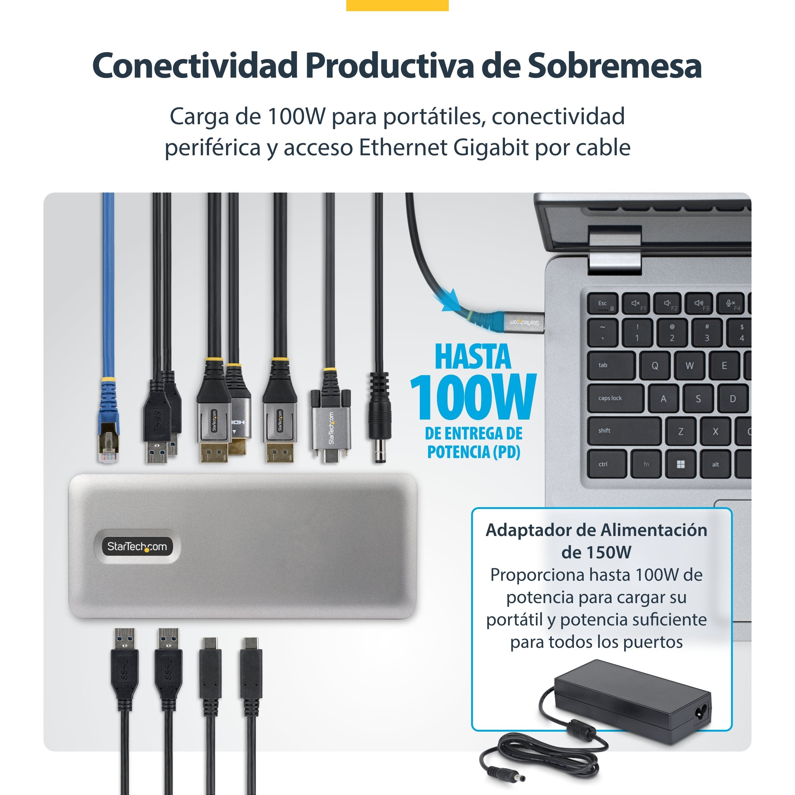 EAN 0065030921817 - StarTech.com 199UE-USBC-DOCK base para portátil y replicador de puertos Alámbrico USB 3.2 Gen 2 (3.1 Gen imagen 4