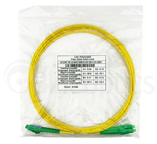Blueoptics Sfp3131bu0.5mm Cable De Fibra Optica 0,5 M Lc G.657.A1 Amarillo
