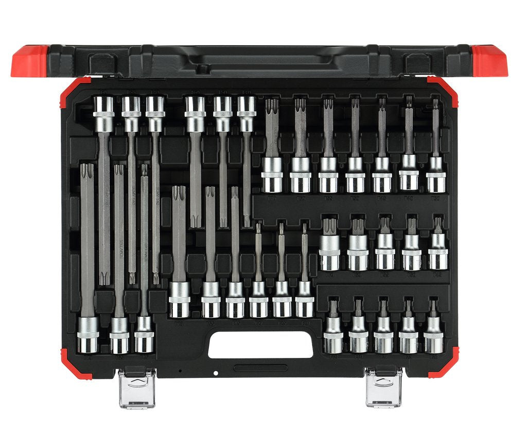 Gedore Juego De Llaves De Vaso Para Destornillador Rojo, 1/2 " R68003032