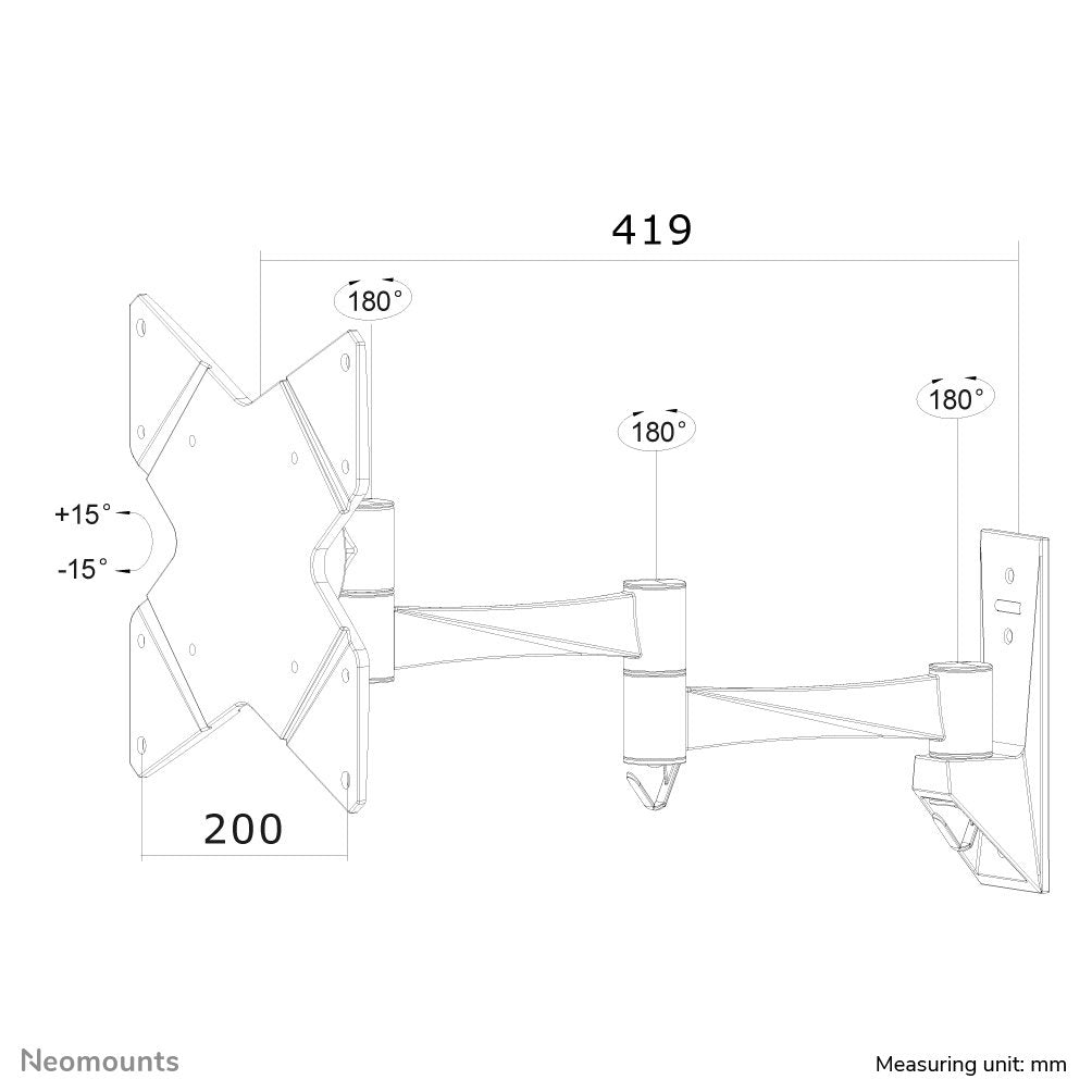 EAN 8717371443122 - Neomounts FPMA-W835 soporte para TV 101,6 cm (40") Negro imagen 7
