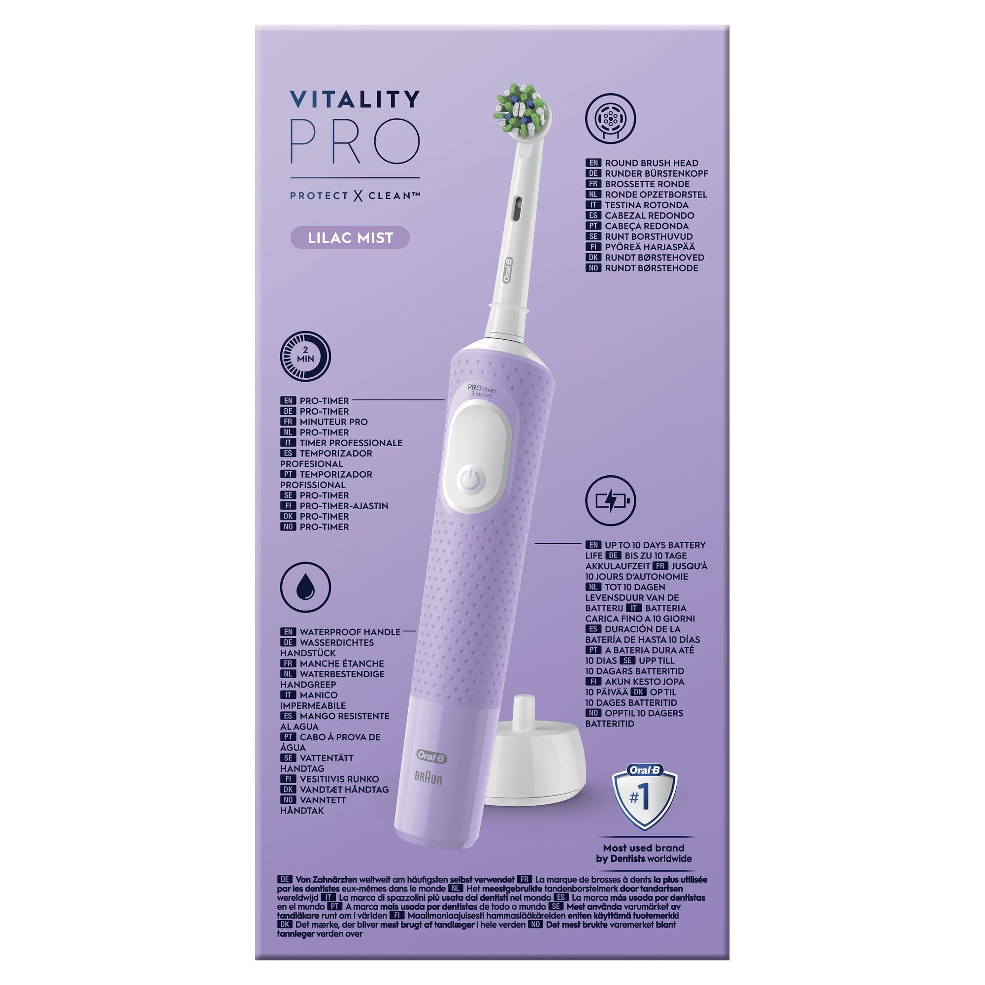 EAN 4210201432340 - Oral-B Vitality Pro Adulto Cepillo dental oscilante Violeta imagen 4