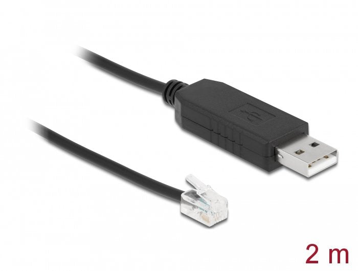 EAN 4043619667345 - DeLOCK 66734 cambiador de género para cable RJ-9 USB 2.0 Type-A Negro imagen 2
