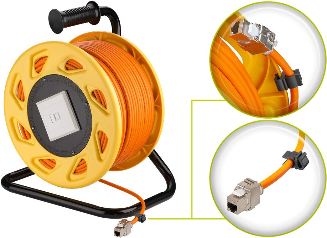 Goobay Cable De Red Cat.7a S/Ftp 90m S/Ftp (S-Stp) Naranja