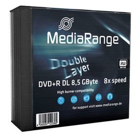 Mediarange Mr465 Dvd En Blanco 8,5 Gb Dvd+R Dl 5 Pieza(S)