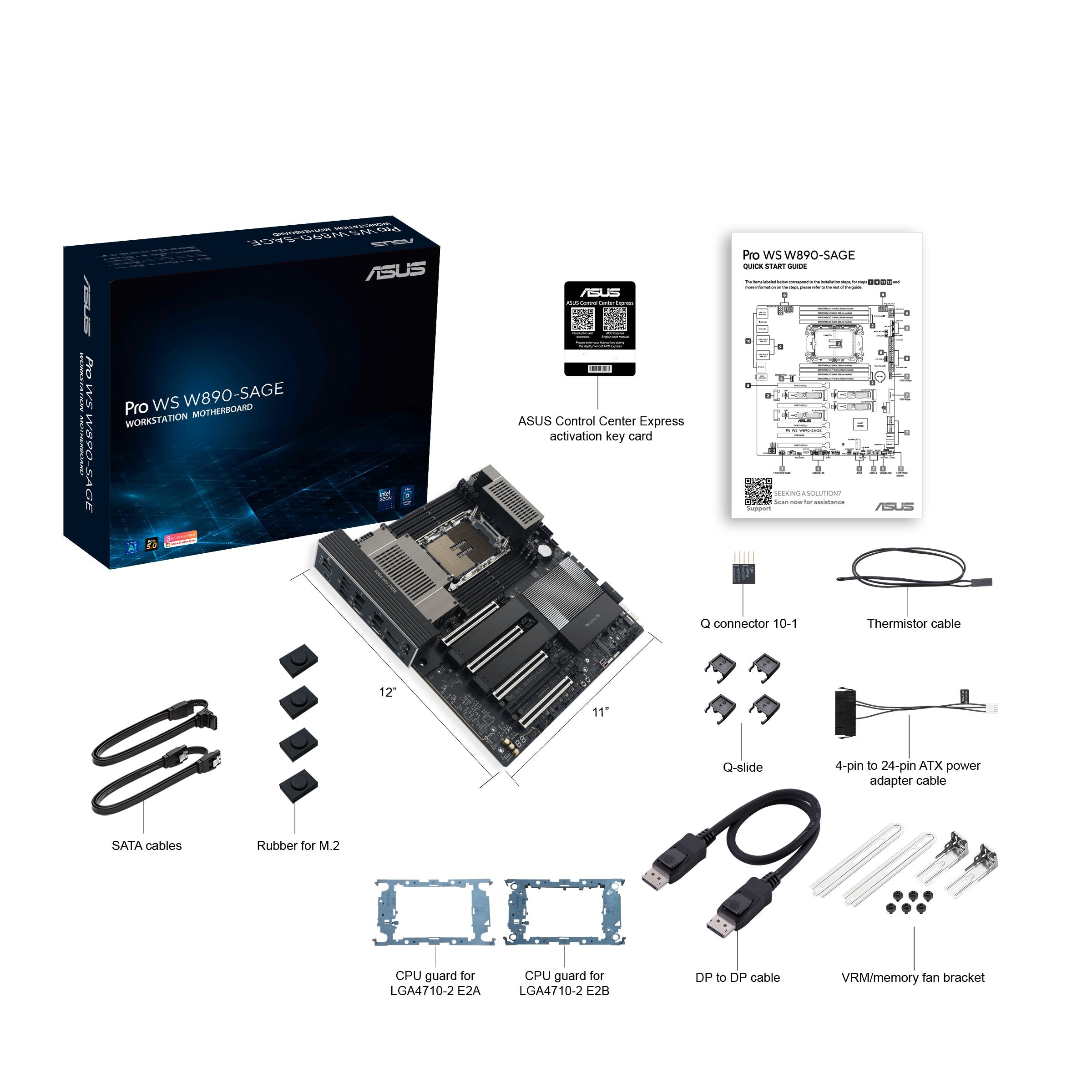 Asus Pro Ws W890e-Sage Intel,4710,Ddr5,Ebb