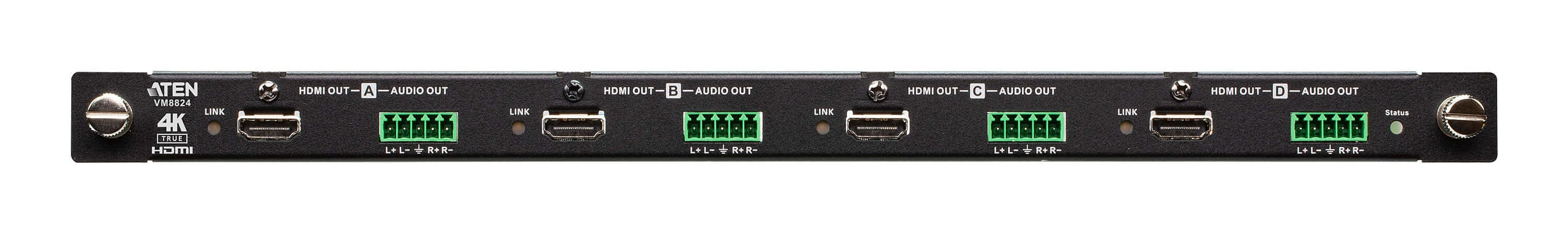 Tarjeta De Salida Hdmi True 4k De 4 Puertos Con Escalador