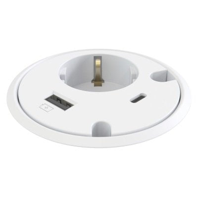 EAN 7350030254458 - Kondator 935-PD16W toma de corriente Type F + USB A + USB C Blanco imagen 2