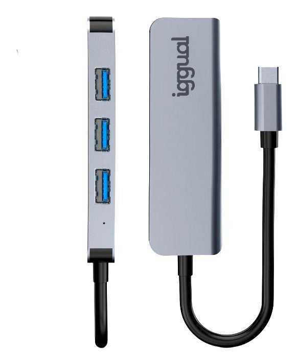 EAN 8435364319239 - iggual IGG319239 hub de interfaz USB 3.2 Gen 1 (3.1 Gen 1) Type-C 5000 Mbit/s Plata imagen 1