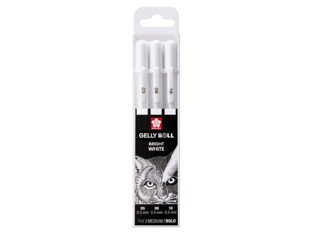 EAN 8712079409319 - Sakura POXPGBWH3C bolígrafo de gel Multi Bolígrafo de gel con tapa Blanco 3 pieza(s) imagen 1