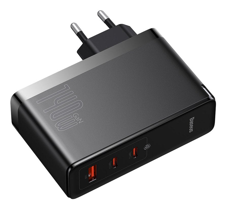 Cargador Baseus Gan5 Pro 2xusb-C + Usb, 140w (Czarna)