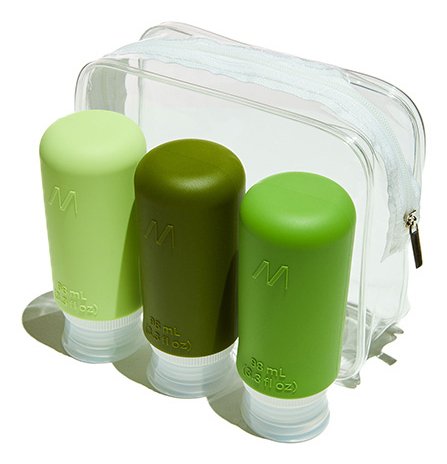 Muitomas Set 3pcs Travel Bottles Gn