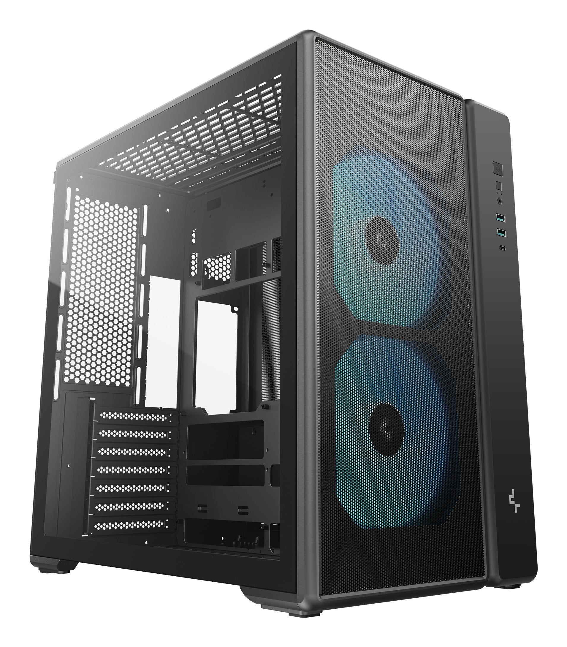 Deepcool Cg590 Mesh 2f Micro Atx Midi Tower Case, Black