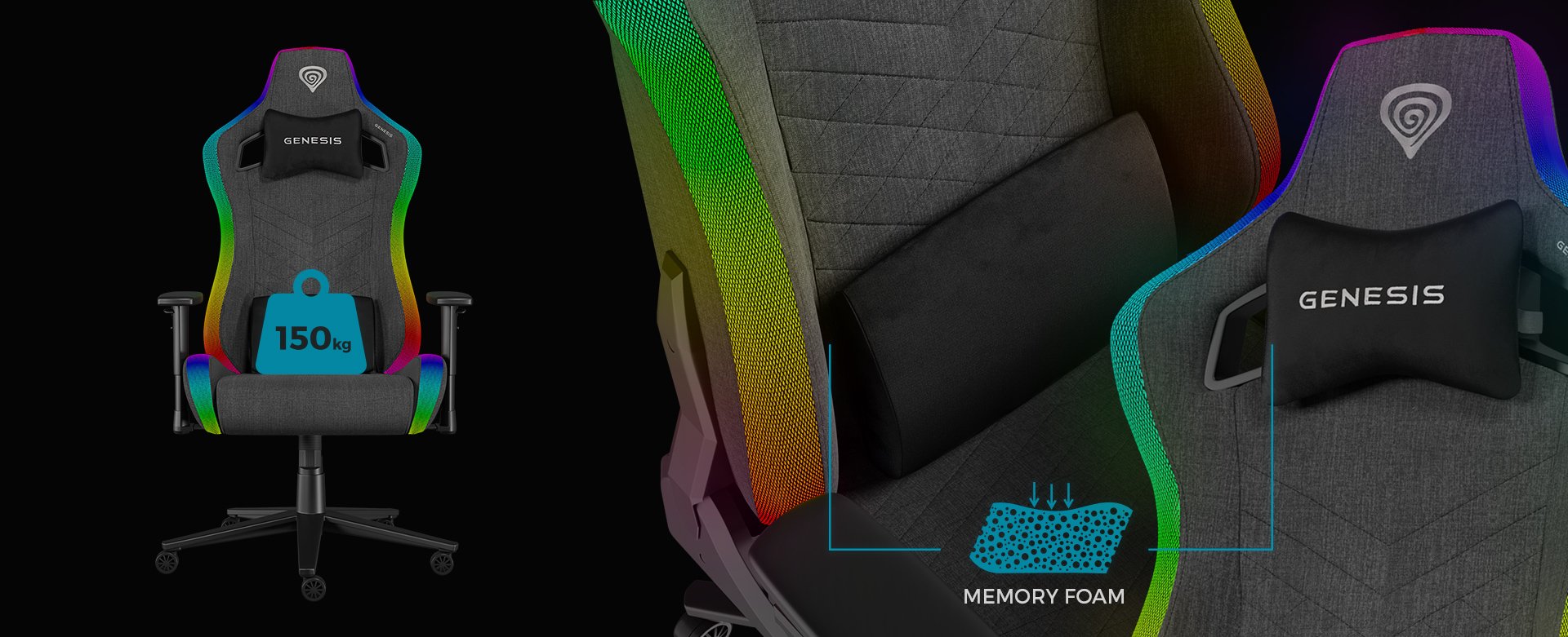 EAN 5901969445619 - GENESIS NFG-2246 silla para videojuegos Silla para videojuegos de PC Asiento acolchado imagen 8