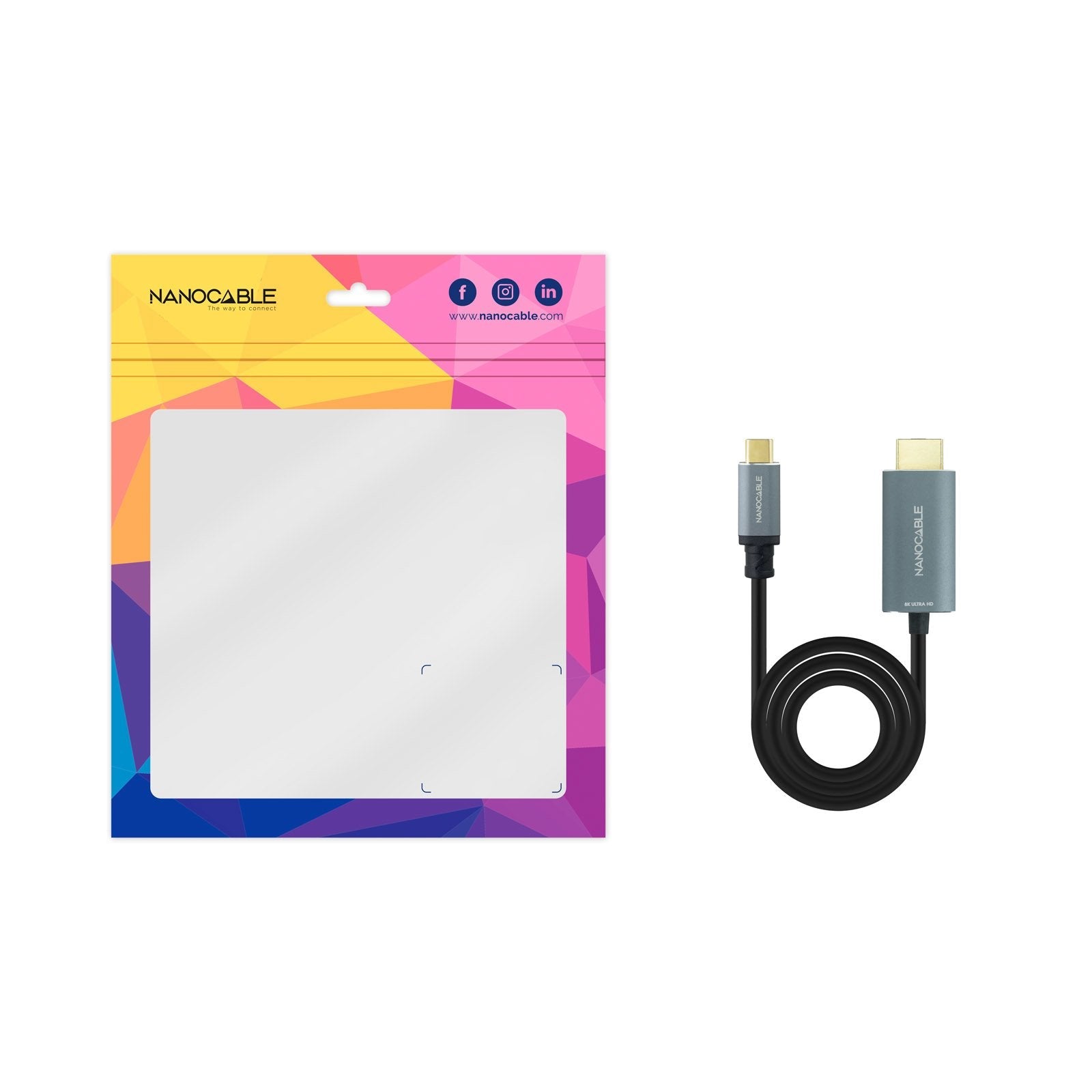 Cable Conversor Usb-C/M A Hdmi/M 8k@60hz 1.8 M