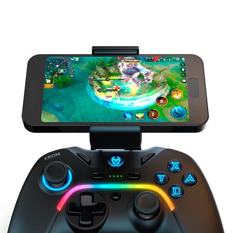 Mando Gamepad Krom Gamming Kayros Argb Pc Switch Android Ios