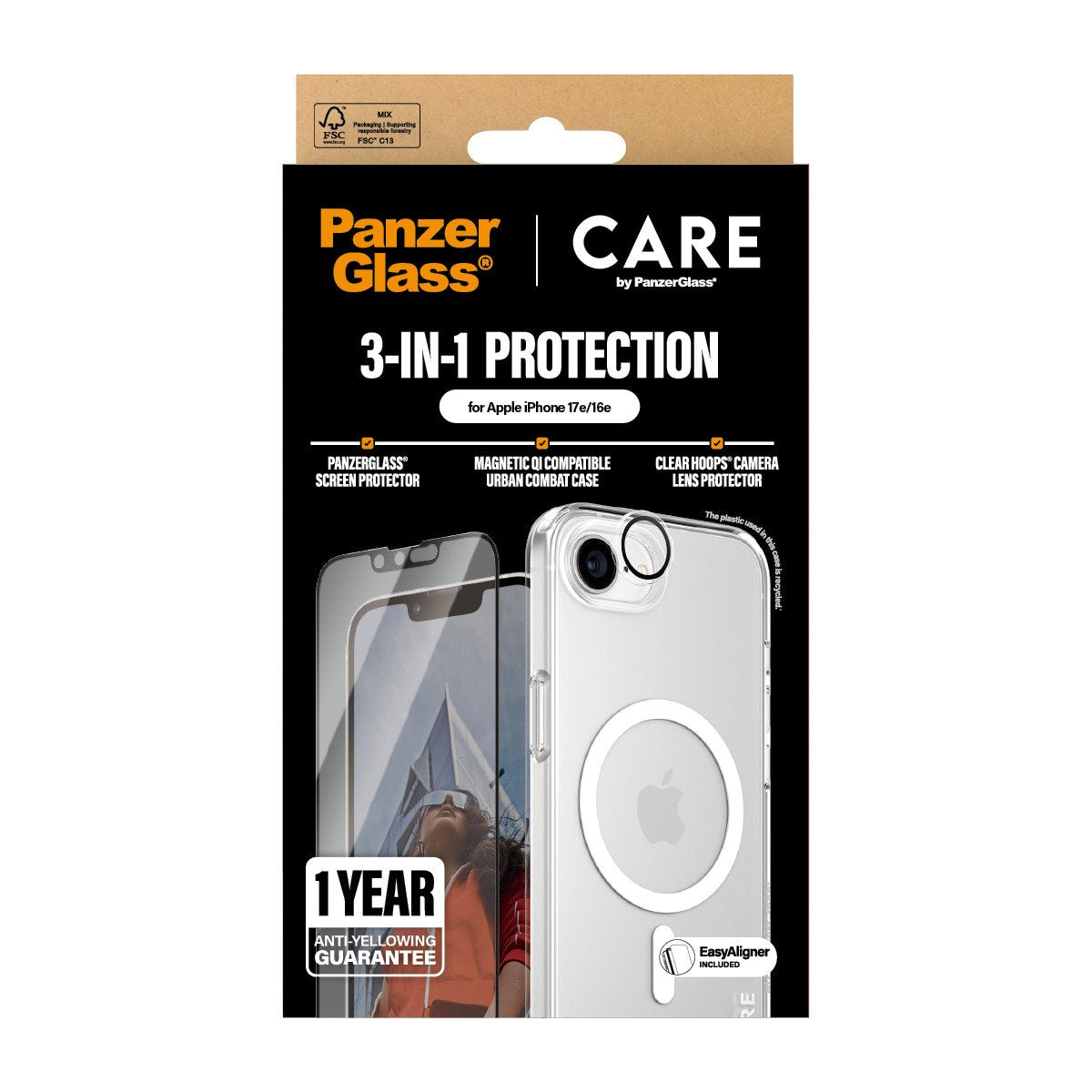 EAN 5715685020988 - PanzerGlass ® | CARE™ by ® 3-in-1 Bundle iPhone 17e | 16e Protector de pantalla Apple 1 pieza(s) imagen 3