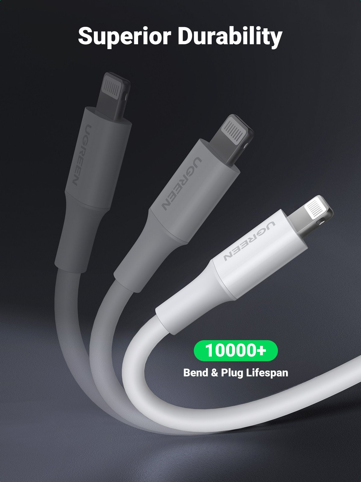 EAN 6957303827282 - Ugreen cable USB 2.0 A lightning 2m, 5V/2.4A iPhone 7 / 7plus / 6S/ 6 / 6 Plus, iPhone 5s/5c/5, iPad Mini imagen 8