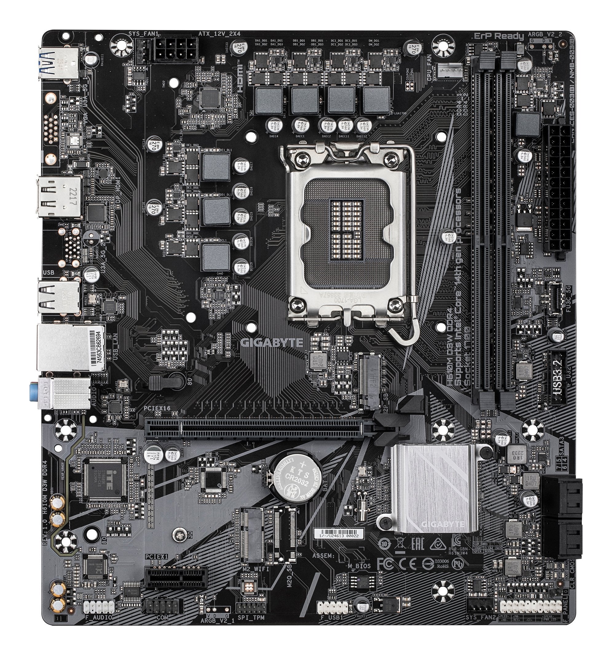 EAN 4719331865245 - GIGABYTE H610M D3W DDR4 placa base Intel H610 LGA 1700 micro ATX imagen 2