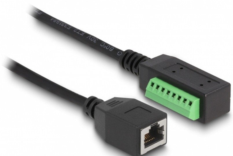 Delock Rj45 Cable Cat.5e Buchse Zu Terminalblock Adapter 21,5 Cm