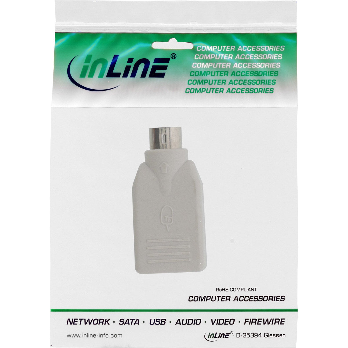 Adaptador Usb Inline Usb A Hembra A Ps/2 Macho