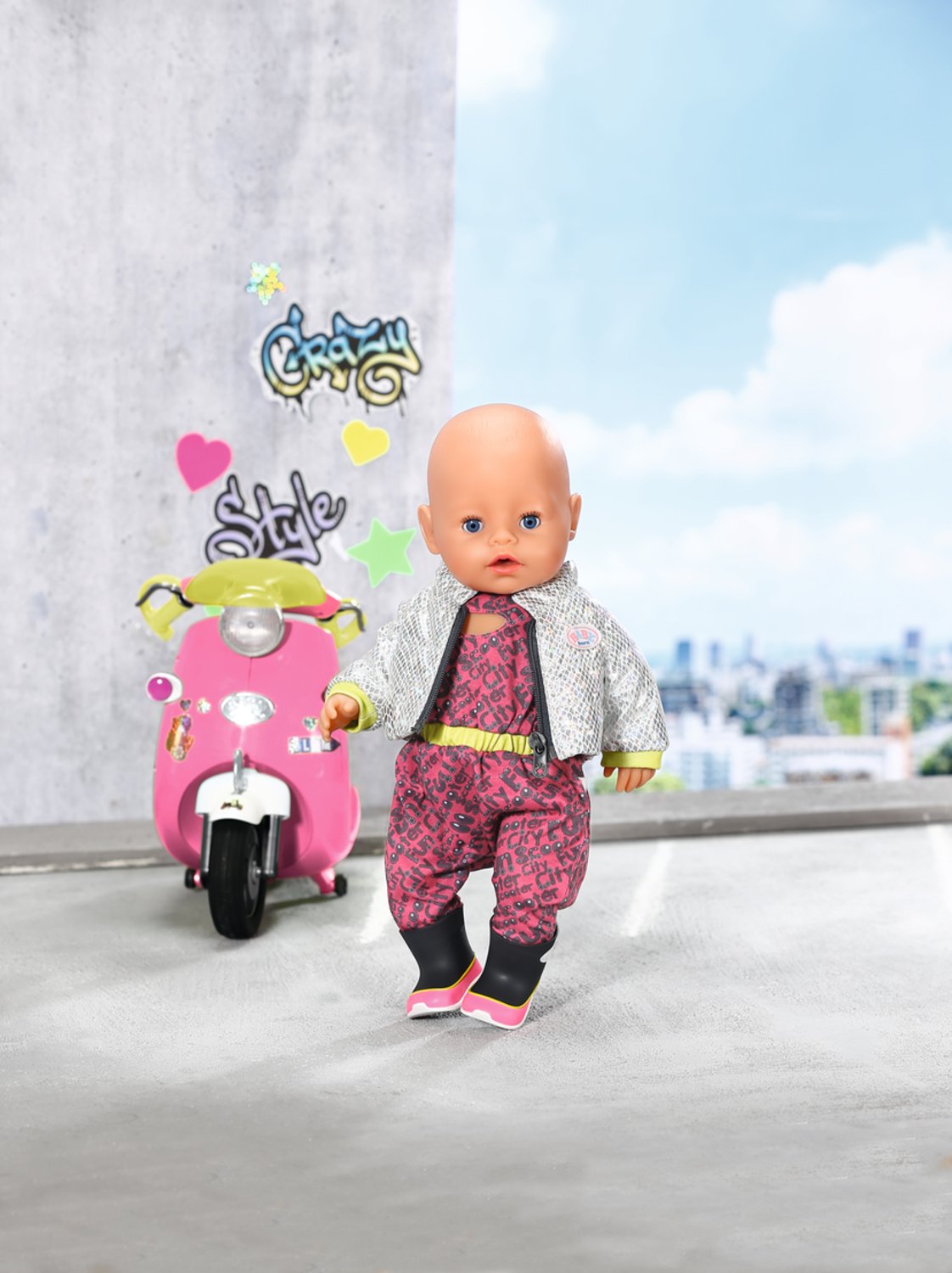 Zapf Creation Baby Born® City Deluxe Scooter Combo, Accesorios Para Muñecas 830215