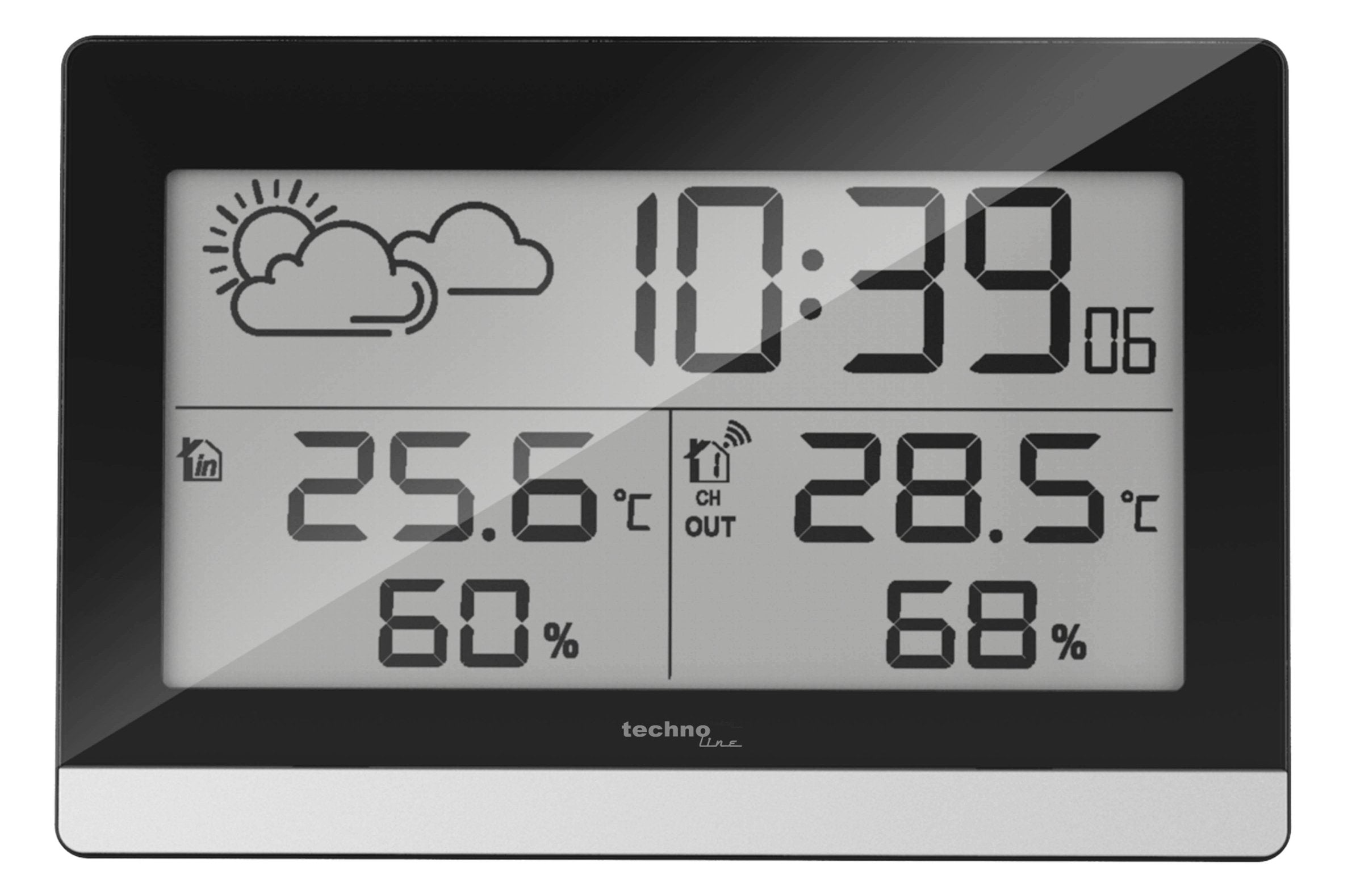 Technoline Ws 9255 Estación Meteorológica Digital Negro, Plata
