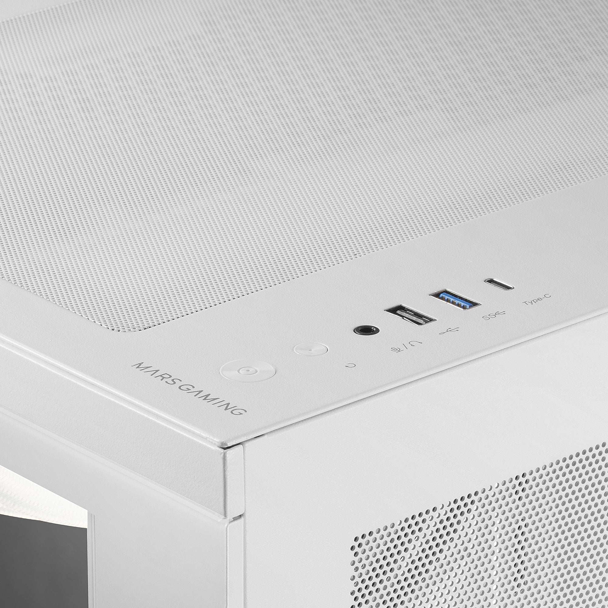 Caja Microatx Mc3t Corelcdm Blanco Mars Gaming M-Atx / Usb-C X1 / Usb 3.0 X1 / Usb 2.0 X1 /2x Hdd + 3x Ssd / Pantalla Ips 7.2''